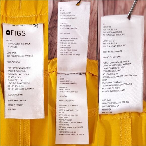 Figs Mens Size XL Tansen Scrub Pants Joggers Limited Edition Emergency Yellow - Picture 11 of 12